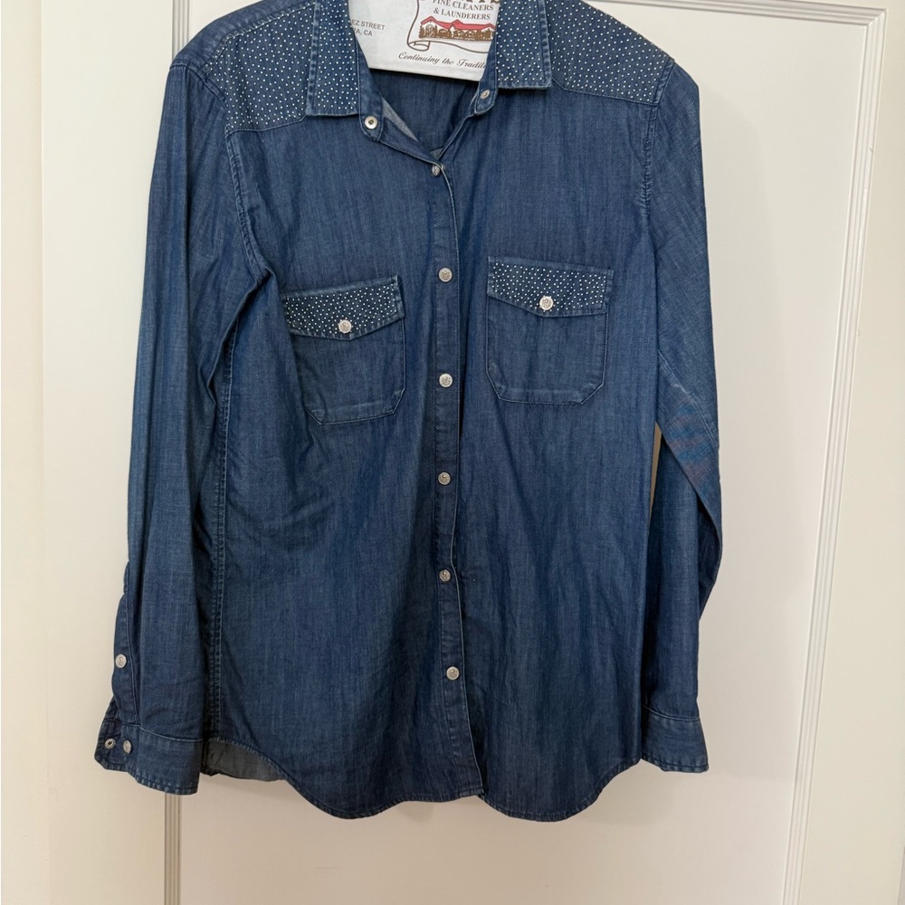 Blue Denim Button-Up Shirt
